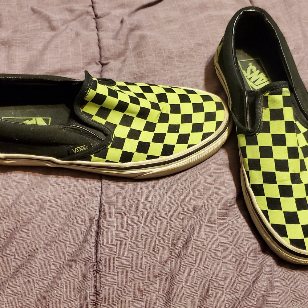 Glow in the Dark Checkerboard Vans